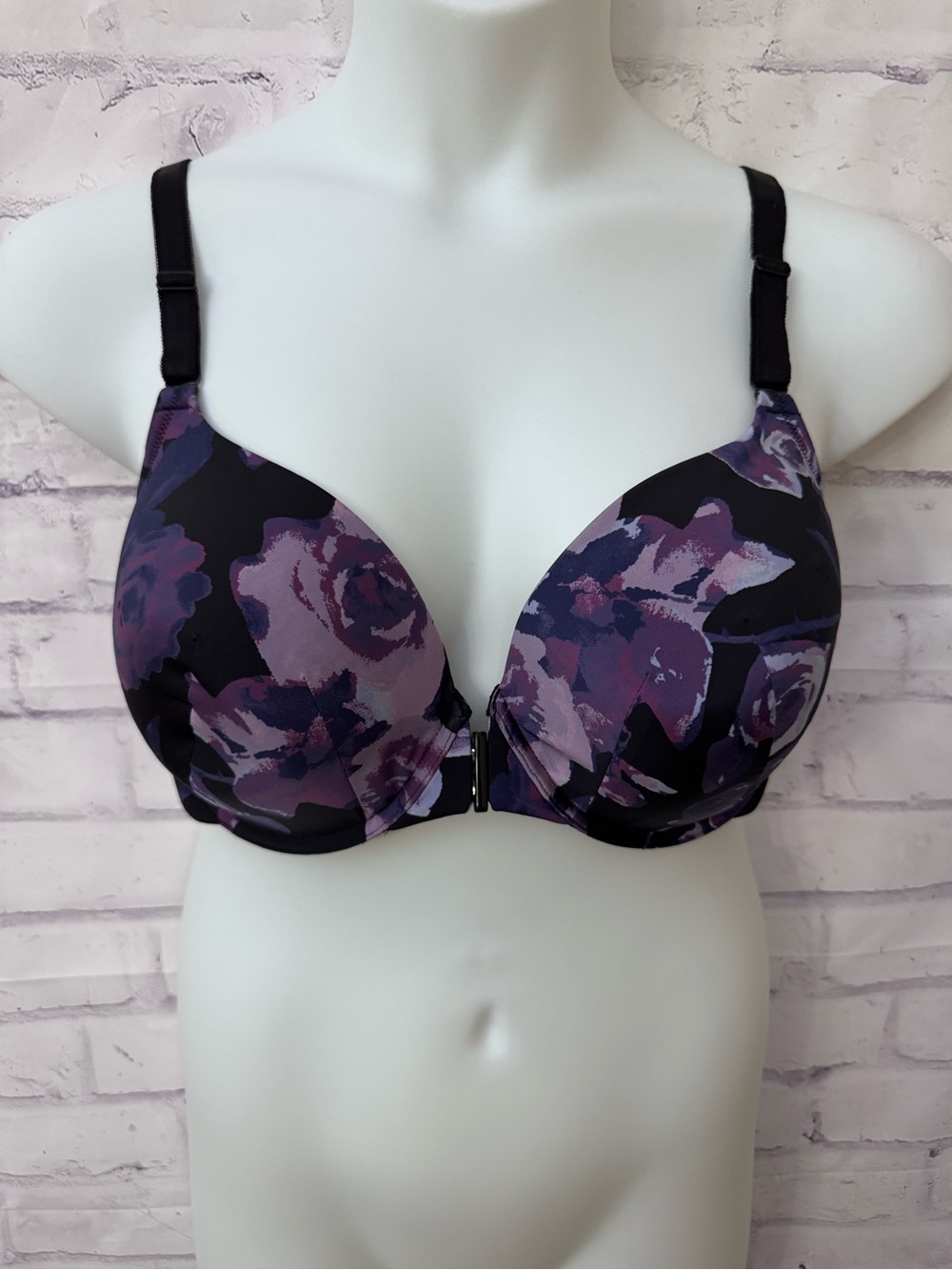 Torrid Plus Size Bra 44C Perfect Front Close Lightly Lined Floral Rockabilly